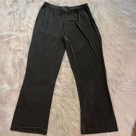 Chicos Travelers pants Silver Shine Gray size 3 (16 XL) Flowy Elastic Waist - Picture 4 of 5